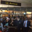 Buhari Arival from London Photo