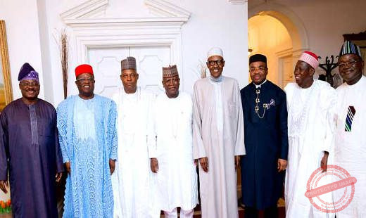 Buhari and 7 governors Photo