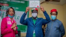 obaseki receives INEC’s Certificate of Return photo