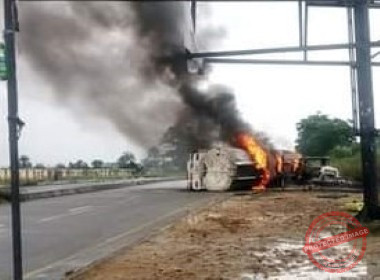 truck laden with 45,000 litres of petrol burnt at Kira Junction on the East-West Road in Tai Local Government Area of Rivers State