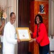Captain Hosa receiving his Forbes Award