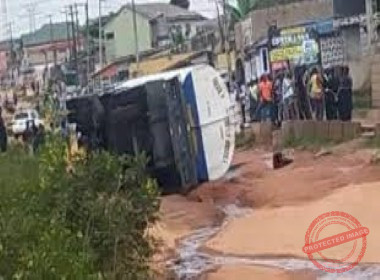 Petrol Tanker fall in Lambe Ogun State Photo