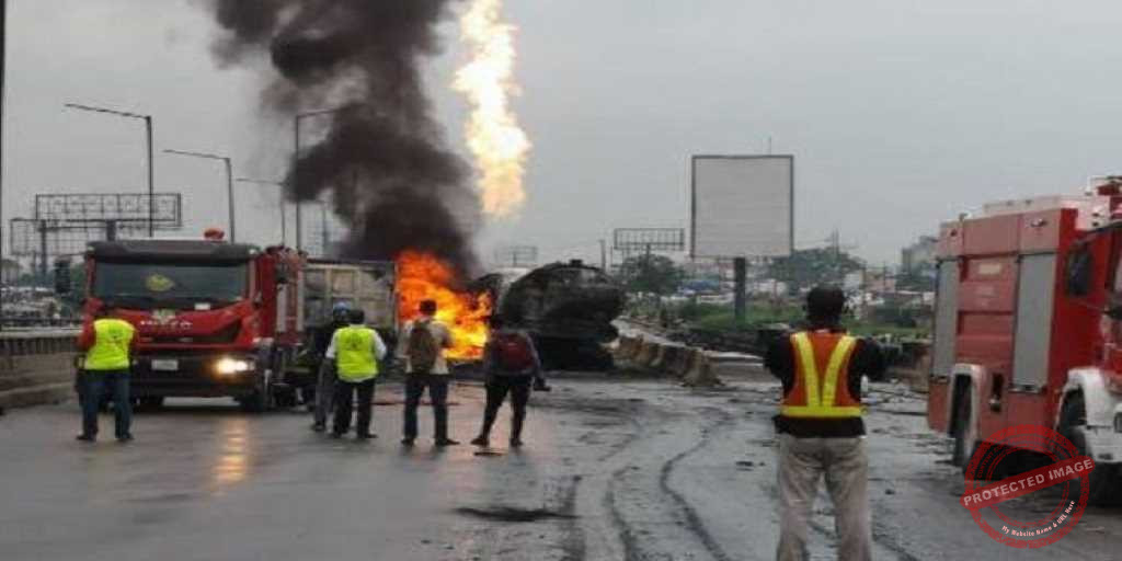 fuel tanker explosion on Kara bridge, Lagos-Ibadan Expressway
