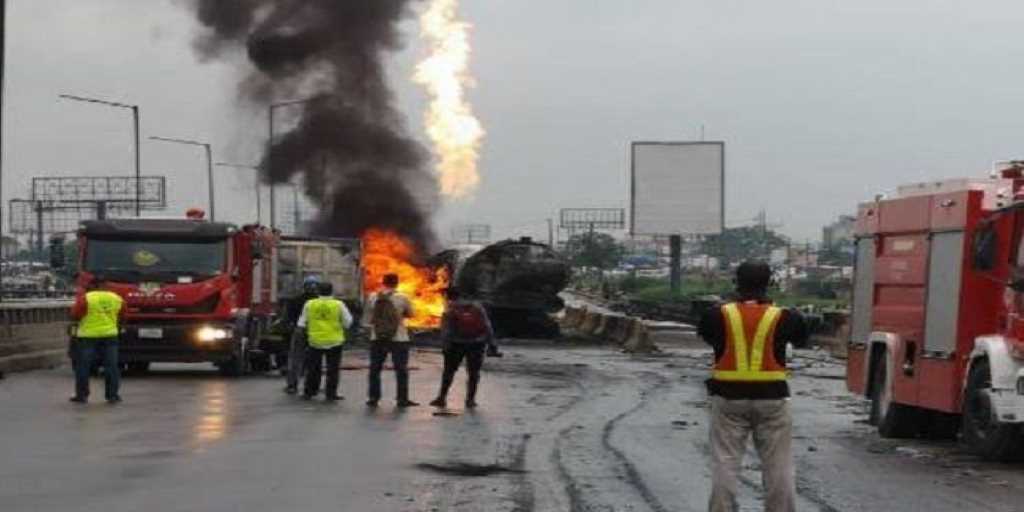 fuel tanker explosion on Kara bridge, Lagos-Ibadan Expressway