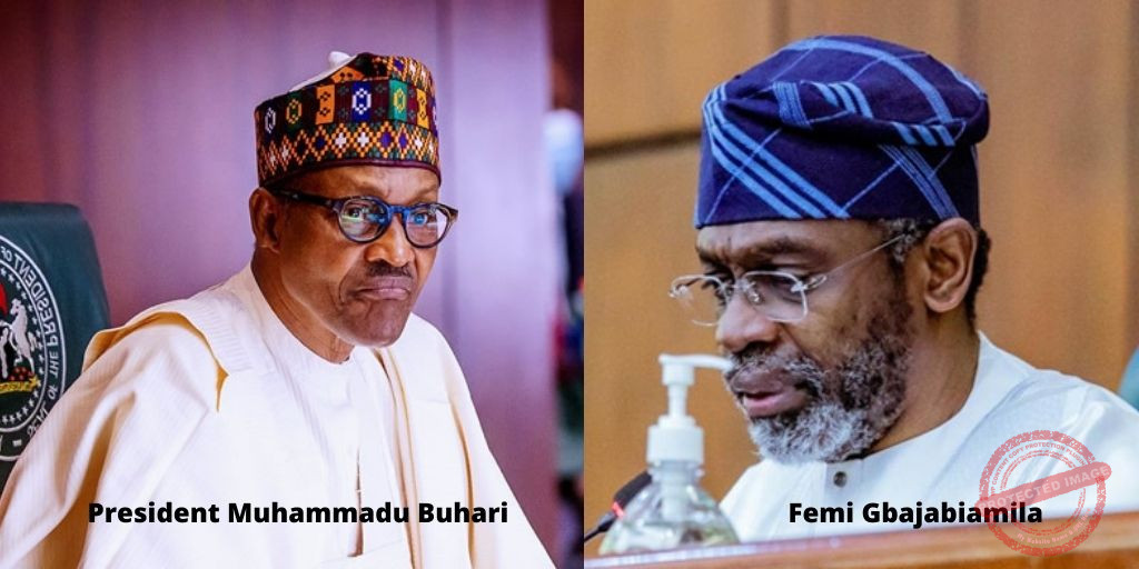 President Muhammadu Buhari and The Speaker, Femi Gbajabiamila Collage Photo