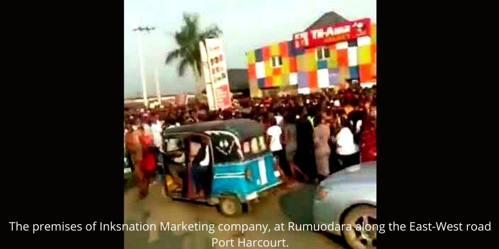 The premises of Inksnation Marketing company, at Rumuodara along the East-West road Port Harcourt. Photo