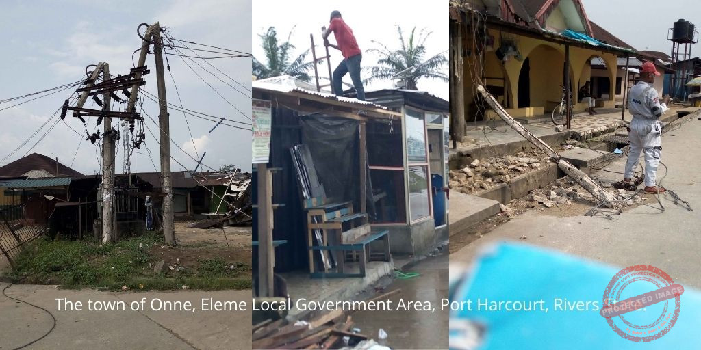 Onne People Picking Up The Pieces After The Storm Photo