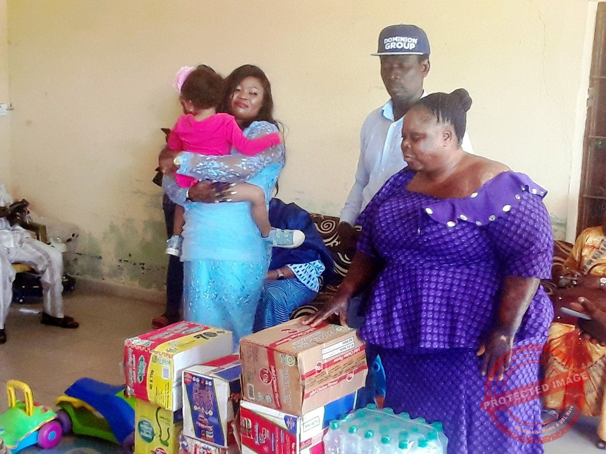 From L-R Mrs Kemi Elebute Halle with her daughter, Chief Olufemi Eponlolaye, National Co-Ordinator, Dominion Group and Mrs Olayinka Ajayi, Matron, Erelu Angela Adebayo Children's Home, Iyin-Ekiti.