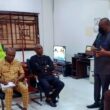 Photo caption: left to right: Head, Dept of Architecture, D.S. Tobi, Rector, Kenpoly, Ledum Gwara and Rivers Chairman of NIA, Toku Fiberesima