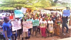 Protest by loggers in Edo Photo