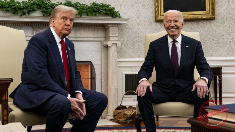 Presidents Joe Biden and Donald Trump