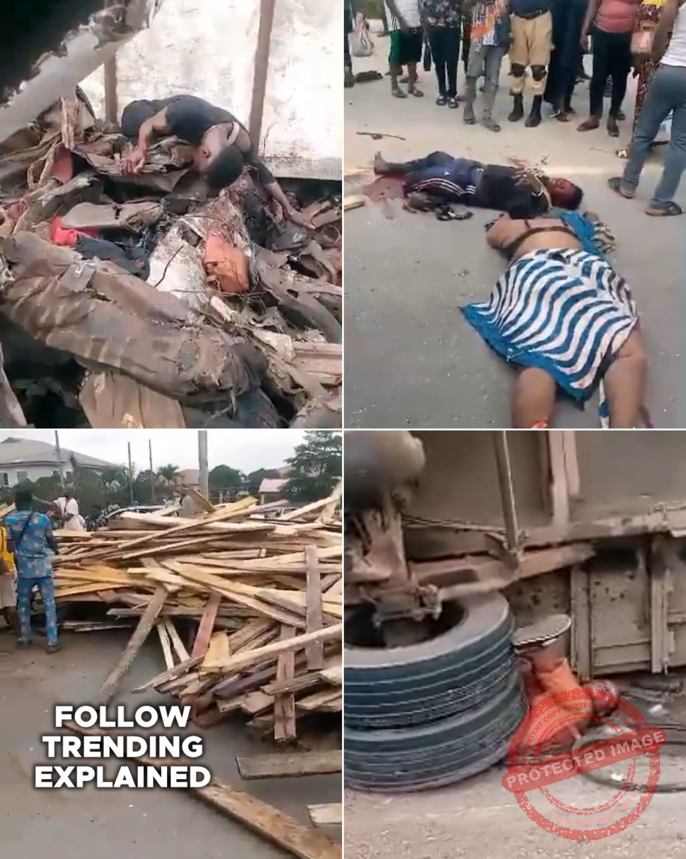 Horror in Lagos: Loaded Trailer Crushes Bus at Eleko, Lekki-Epe Expressway — 10 Feared Dead
