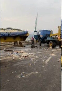 Tragedy on Kara Bridge: 8 Dead, Including Police Inspector, as Six Trucks Collide and Burst into Flames on Lagos-Ibadan Expressway